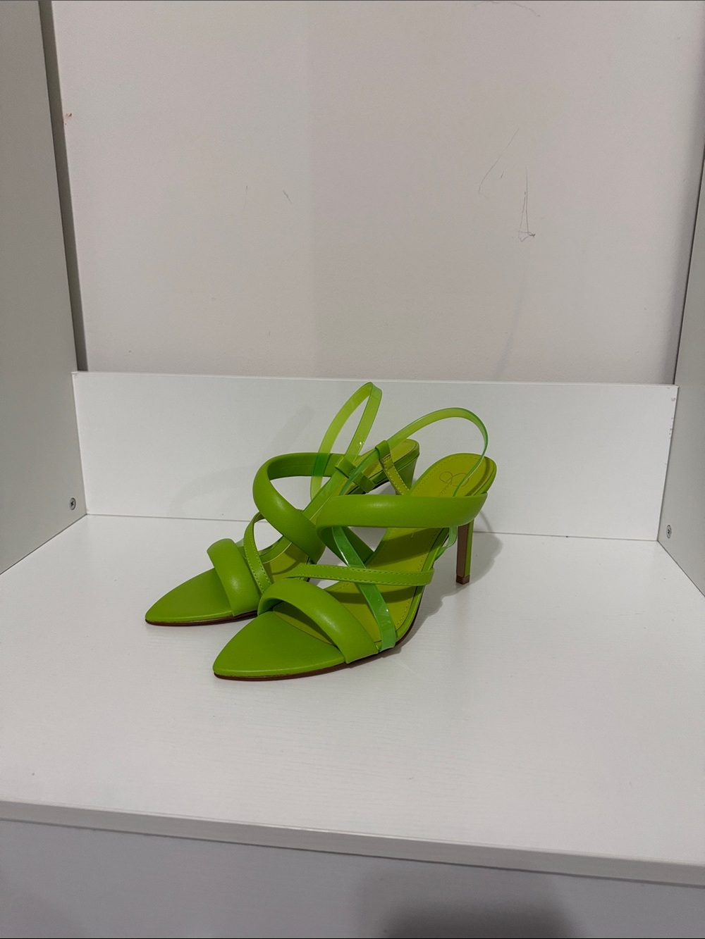 Jessica Simpson Lime Green Strappy High Heel Sandals